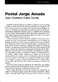 Portada:Postal de Jorge Amado / Juan Gustavo Borda