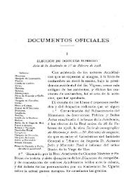 Portada:Elección de Director interino (acta de la Academia de 1º de febrero de 1918) / Juan Pérez de Guzmán y Gallo