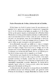 Portada:Actualidades: Pedro Menéndez de Avilés, Adelantado de la Florida / P. de G. y G.