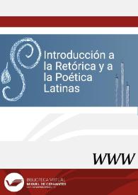 Portada:Introducción a la Retórica y a la Poética Latinas / José Antonio Hernández Guerrero y María del Carmen García Tejera