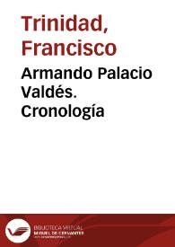 Portada:Armando Palacio Valdés. Cronología