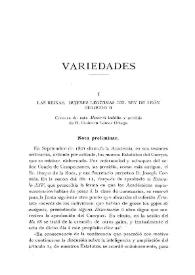 Portada:Las Reinas, mujeres legítimas del Rey de León Bermudo II. Censura de esta \"Memoria\" inédita y perdida de D. Casimiro Gómez Ortega / J.P. de G.y G.