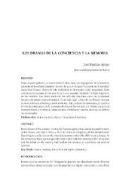 Portada:Los dramas de la conciencia y la memoria / José Paulino Ayuso