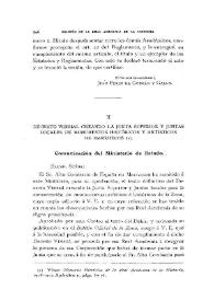 Portada:Decreto vizirial creando la Junta Superior y Juntas locales de Monumentos Históricos y Artísticos en Marruecos / Juan Pérez de Guzmán y Gallo