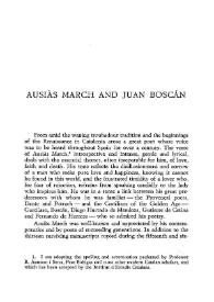 Ausiàs March and Juan Boscán | Biblioteca Virtual Miguel de Cervantes