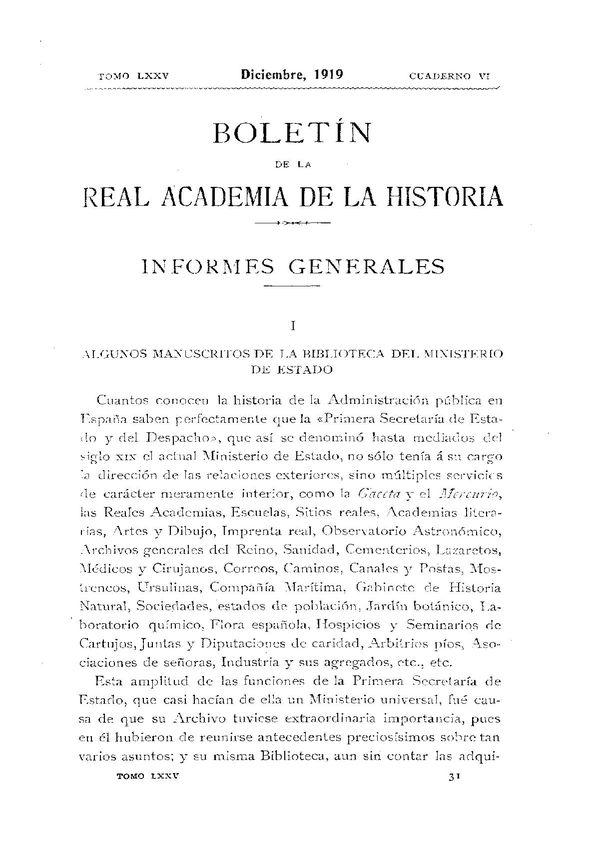 Algunos manuscritos de la Biblioteca del Ministerio de Estado / Jerónimo Becker | Biblioteca Virtual Miguel de Cervantes
