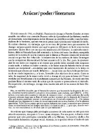 Portada:Azúcar, poder, literatura / Antonio Benítez Rojo