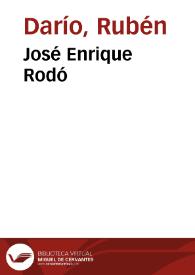 Portada:José Enrique Rodó / Rubén Darío