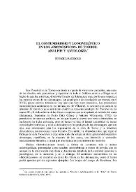 El costumbrismo y lo novelístico en los "Pronósticos" de Torres: Análisis y antología / Russell P. Sebold | Biblioteca Virtual Miguel de Cervantes