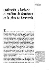 Civilización y barbarie: el conflicto de Sarmiento en la obra de Echeverría / Leonor Fleming | Biblioteca Virtual Miguel de Cervantes