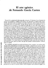 Portada:El arte agónico de Fernando García Curten / Abelardo Castillo