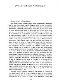 Portada:Carta de un remoto muchacho / Janer Cristaldo; traducción Juan José Mouriño Mosquera