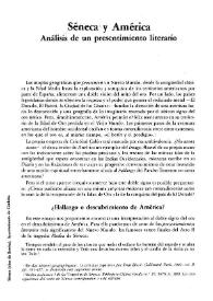 Portada:Séneca y América: análisis de un presentimiento literario / Fernando Aínsa