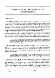 Proyecto de un atlas lingüístico de Hispanoamérica / Manuel Alvar | Biblioteca Virtual Miguel de Cervantes