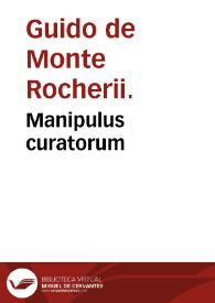 Portada:Manipulus curatorum / Guido de Monte Rocherii.