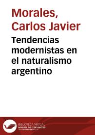 Portada:Tendencias modernistas en el naturalismo argentino
