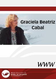 Graciela Beatriz Cabal / director Carlos Silveyra | Biblioteca Virtual Miguel de Cervantes