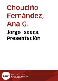 Jorge Isaacs. Presentación | Biblioteca Virtual Miguel de Cervantes
