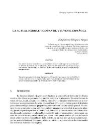 Portada:La actual narrativa infantil y juvenil española