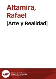 Más información sobre [Arte y Realidad]