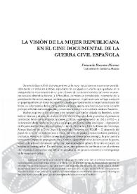 Portada:La visión de la mujer republicana en el cine documental de la Guerra Civil española
