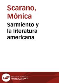 Portada:Sarmiento y la literatura americana