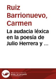 La audacia léxica en la poesía de Julio Herrera y Reissig | Biblioteca Virtual Miguel de Cervantes