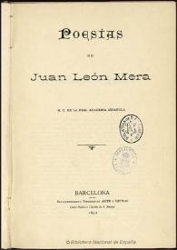 Poesías / de Juan León Mera | Biblioteca Virtual Miguel de Cervantes