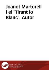 Portada:Joanot Martorell i el \"Tirant lo Blanc\". Autor