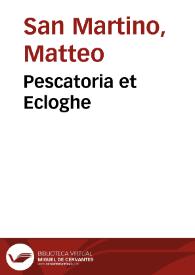 Portada:Pescatoria et Ecloghe / del San Martino