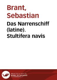 Portada:Das Narrenschiff (latine). Stultifera navis / a Jacobo Locher Philomuso translata, cum  suppletionibus eiusdem Sebastian Brant.
