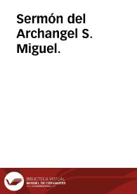 Portada:Sermón del Archangel S. Miguel.