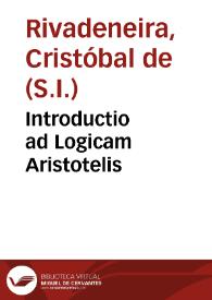 Portada:Introductio ad Logicam Aristotelis