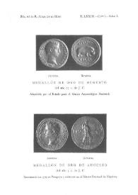 Portada:Medallón de oro de Augusto / José Ramón Mélida; Antonio Vives