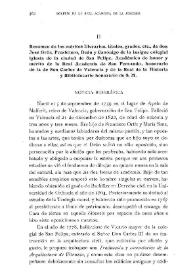 Portada:Resumen de los méritos literarios, títulos, grados, etc., de don José Ortiz, Presbítero / Tomás Enguidanos