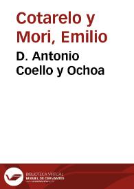 Portada:D. Antonio Coello y Ochoa