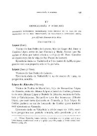 Portada:Genealogía y nobleza (Continuación) [VII] / por Alfredo Basanta de la Riva