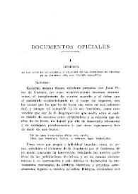 Portada:Memoria de los actos de la Academia y relación de los concursos de premios en el presente año [I] / por Vicente Castañeda