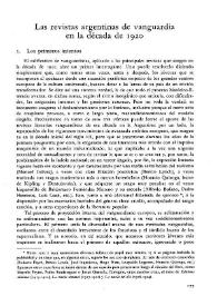 Portada:Las revistas argentinas de vanguardia en la década de 1920 / Eduardo Romano
