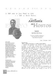 Portada:La Antillanía en Hostos / Marcos Reyes Dávila