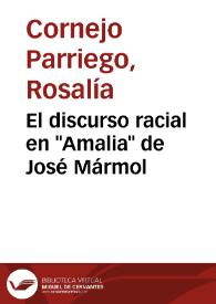 Portada:El discurso racial en \"Amalia\" de José Mármol