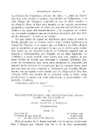 Documentos reales del monasterio de Santa Clara de Valladolid, ordenados por Juan Agapito y Revilla (Continuación) / Juan Agapito Revilla | Biblioteca Virtual Miguel de Cervantes