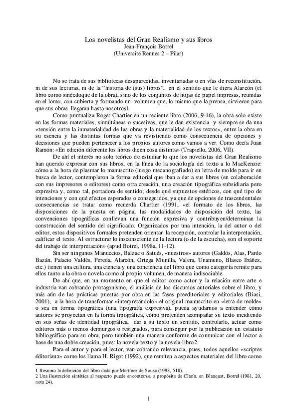 Los novelistas del Gran Realismo y sus libros / Jean-François Botrel | Biblioteca Virtual Miguel de Cervantes