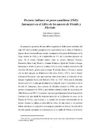 Portada:Pastores italianos en prosa castellana (1541) : Sannazaro en el Libro de los amores de Viraldo y Florindo / Luis Gómez Canseco