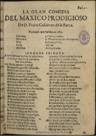El maxico prodigioso / de D. Pedro Calderon de la Barca | Biblioteca Virtual Miguel de Cervantes