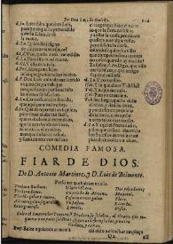 Fiar de Dios / de D. Antonio Martinez, y D. Luis de Belmonte | Biblioteca Virtual Miguel de Cervantes