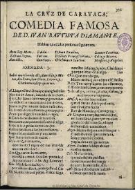 La Cruz de Carauaca / de D. Iuan Bautista Diamante | Biblioteca Virtual Miguel de Cervantes