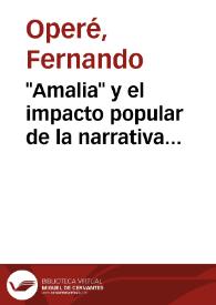 "Amalia" y el impacto popular de la narrativa histórica argentina | Biblioteca Virtual Miguel de Cervantes