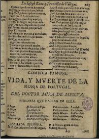 Vida y muerte de la Monja de Portugal / del Doctor Mira de Mescua | Biblioteca Virtual Miguel de Cervantes