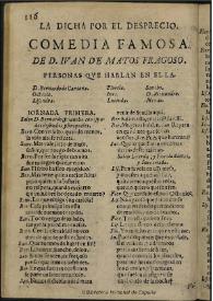 La dicha por el desprecio / comedia famosa de don Juan de Matos Fragoso | Biblioteca Virtual Miguel de Cervantes